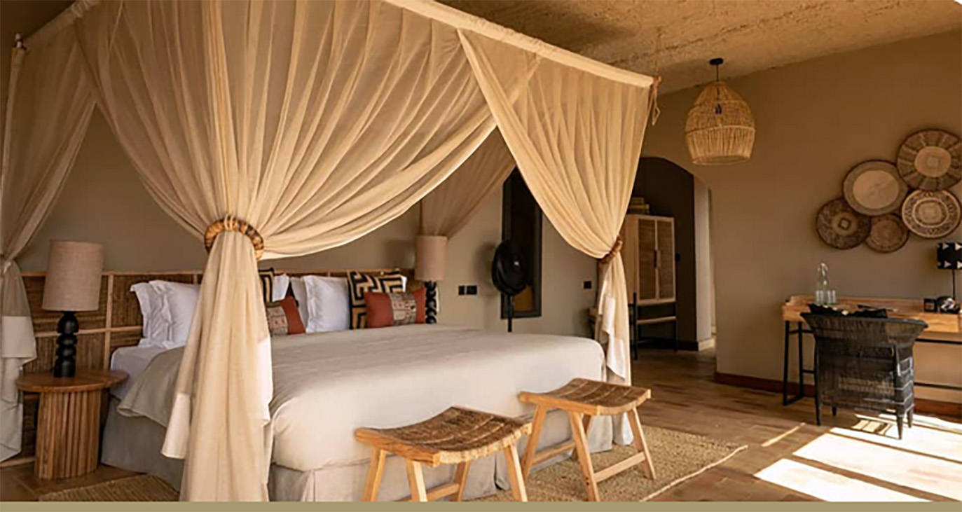 A room at one of the lodges owned by Great Lakes Safaris